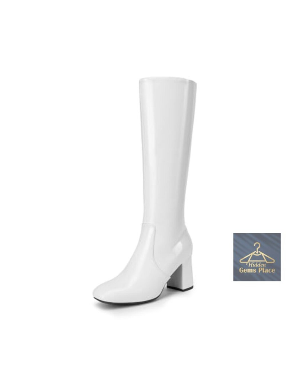 Knee High Square Toe Faux Leather Boots Women's Gogo Boots